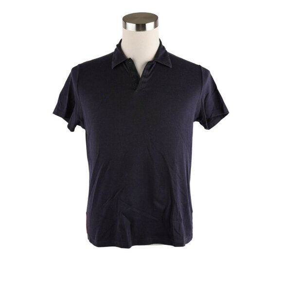 RARE Prada Short Sleeve Stretch Polo Shirt Navy SZ M